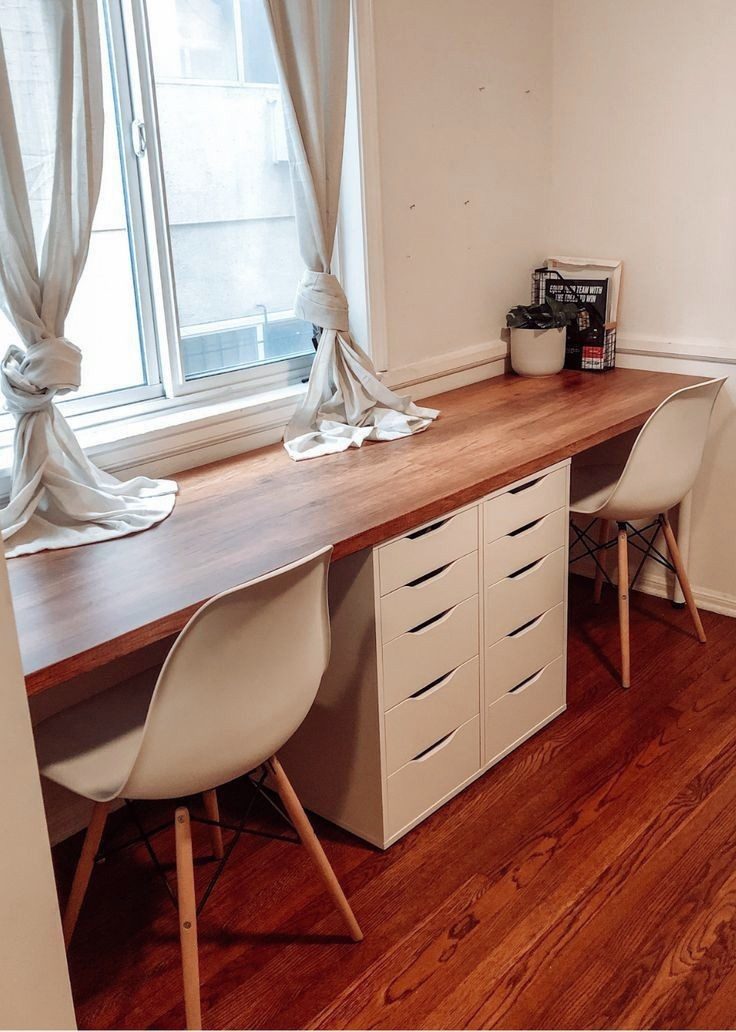 Home office con tapa de madera maciza, entregado e instalado